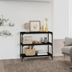 Kirjahylly 40x33x70,5 cm tekninen puu ja teräs harmaa