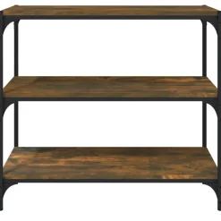 Kirjahylly 40x33x70,5 cm tekninen puu ja teräs harmaa