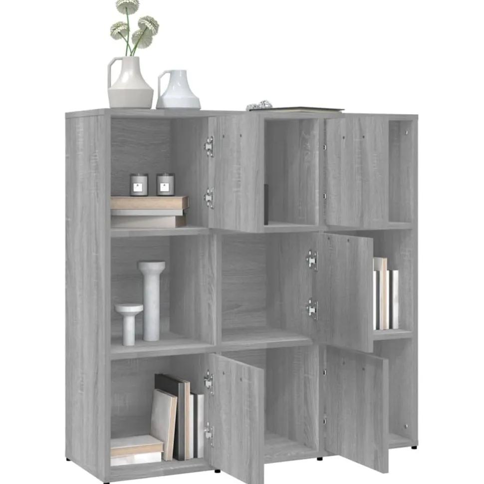 Kirjahylly 90x30x90 cm tekninen puu pähkinä