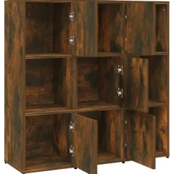Kirjahylly 90x30x90 cm tekninen puu pähkinä