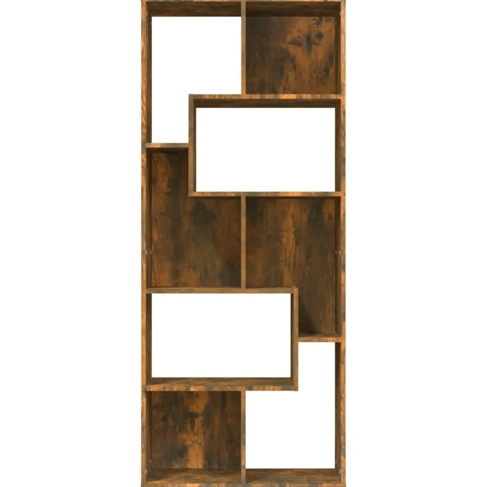 Kirjahylly 67x24x161 cm tekninen puu savutammi
