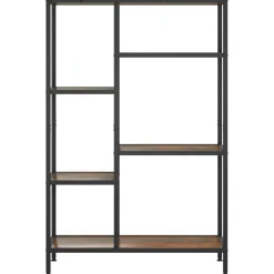 Kirjahylly 2 80x30x120 cm teräs ja tekninen puu