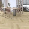 Kivikomposiittikalanruotovinyylilankku DomusFlooring Aino vaaleatammi, integroitu askeläänieriste