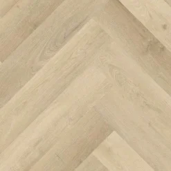 Kivikomposiittikalanruotovinyylilankku DomusFlooring Aino vaaleatammi, integroitu askeläänieriste
