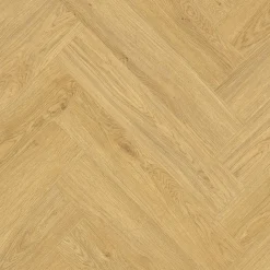 Kivikomposiittikalanruotovinyylilankku DomusFlooring Lempo luonnontammi, integroitu askeläänieriste