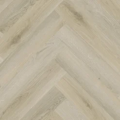 Kivikomposiittikalanruotovinyylilankku DomusFlooring Otso hiekkatammi, integroitu askeläänieriste