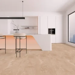 Kivikomposiittivinyylilaatta DomusFlooring Loviattaren lumokivi, integroitu askeläänieriste