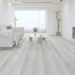 Kivikomposiittivinyylilankku DomusFlooring Ilmattaren usvatammi, integroitu askeläänieriste