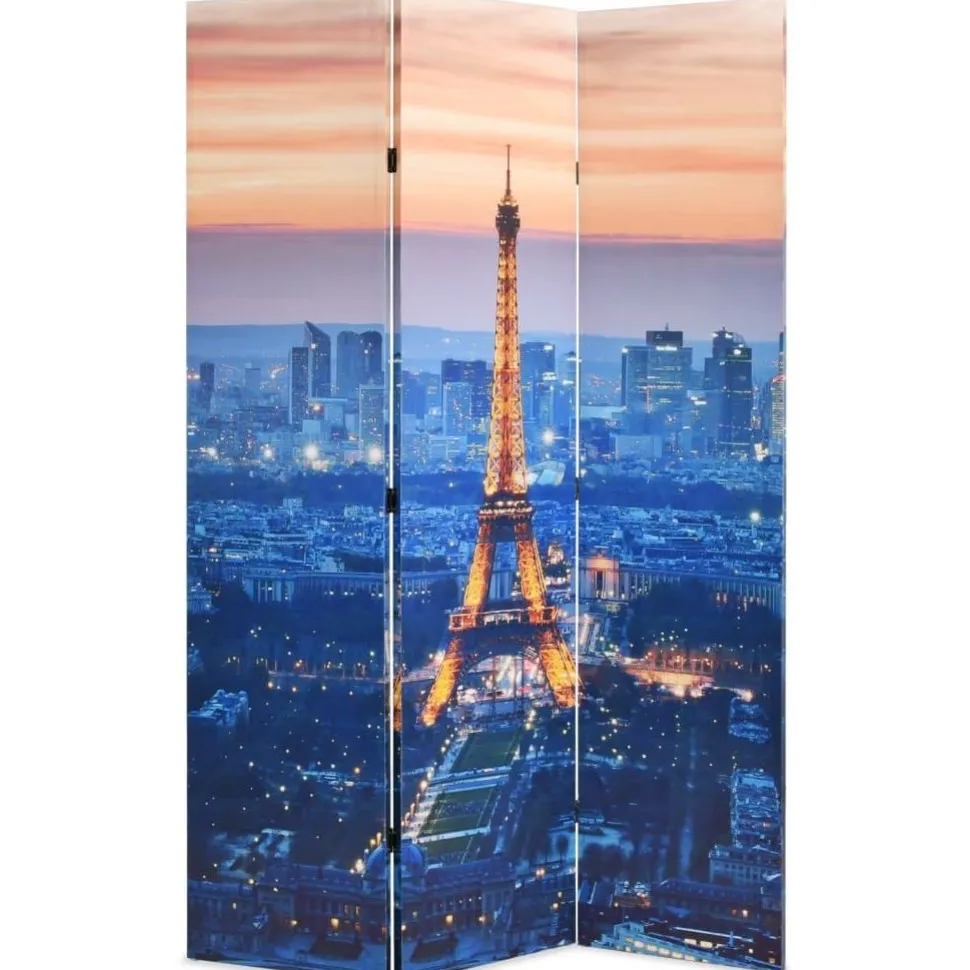 Kokoontaitettava tilanjakaja 120x170 cm pariisin yömaisema
