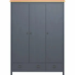 Kolmiovinen vaatekaappi hill range harmaa 127cm mänty