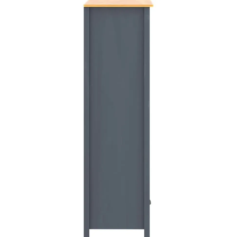 Kolmiovinen vaatekaappi hill range harmaa 127cm mänty