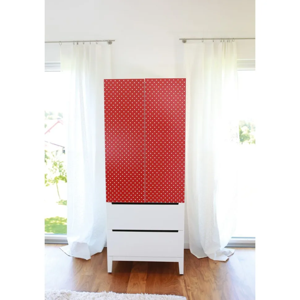 Kontaktimuovi D-C-Fix 346-0627, 0.45x2m, pilkut, pilkullinen, punainen