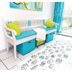 Kontaktimuovi D-C-Fix 346-0628, 0.45x2m, pilkut, pilkullinen, turkoosi