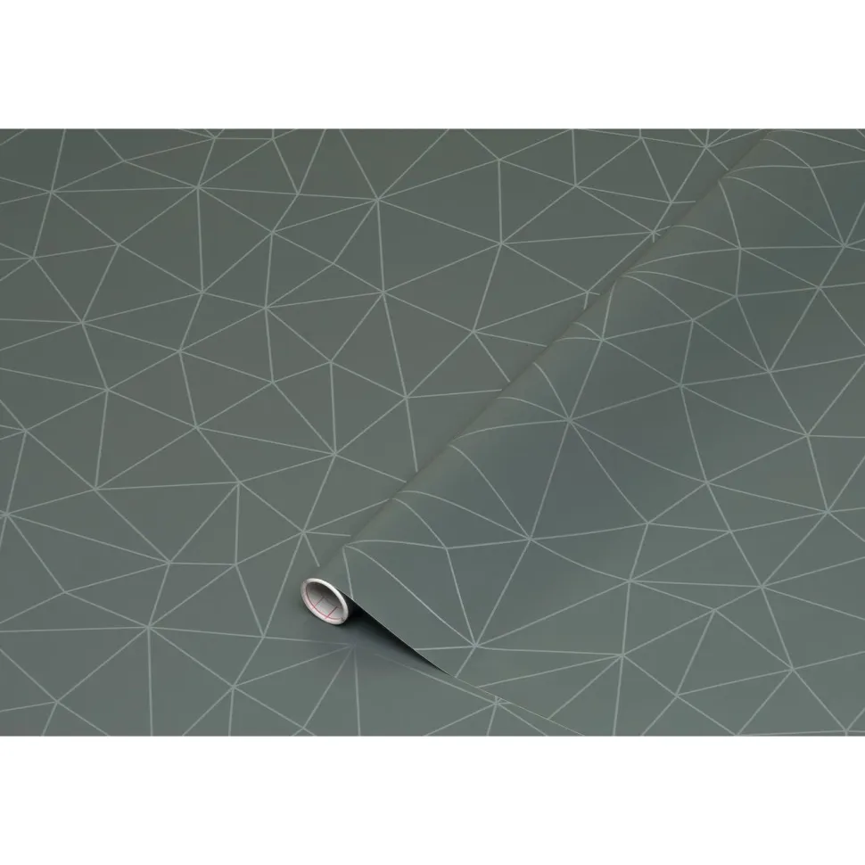 Kontaktimuovi D-C-Fix 346-0691, 0.45x2m, Tico, graafinen/geometrinen, moderni, harmaa/kulta