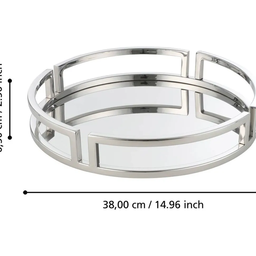 Koristetarjotin Eglo Living Savant, 38cm, kromi