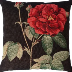 Koristetyyny Home4You HOLLY ruusu 45x45 cm, musta