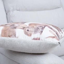Koristetyyny Home4You HOLLY 45x45 cm, jänikset, beige