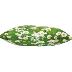 Koristetyyny Home4You HOLLY 45x45 cm, päivänkakkarat, vihreä