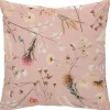 Koristetyyny Home4You HOLLY 45x45 cm, kuivatut kukat, vaaleanpunainen