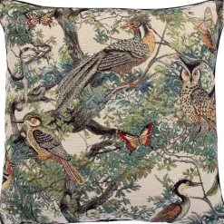 Koristetyyny Home4You HOLLY 45x45 cm, linnut metsässä