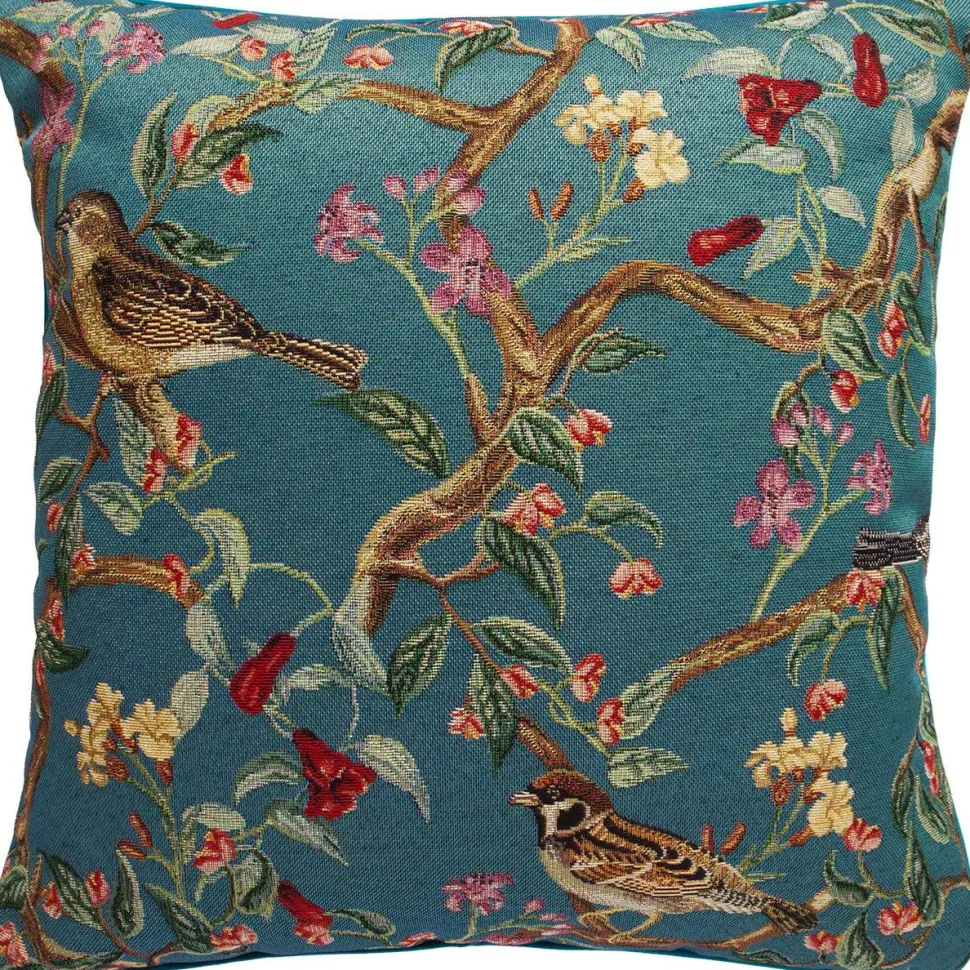 Koristetyyny Home4You HOLLY 45x45 cm, lintukuosi rullareunalla, monivärinen