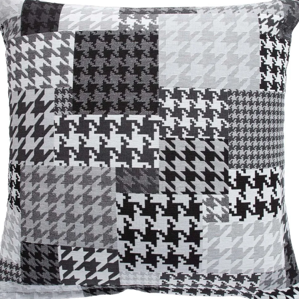 Koristetyyny Home4You HOLLY 45x45 cm, musta ja valkoinen, harmaa