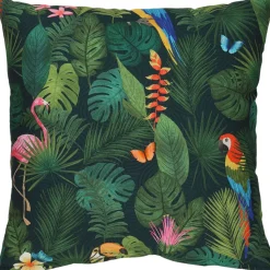 Koristetyyny Home4You HOLLY 45x45 cm, trooppinen kuosi, vihreä