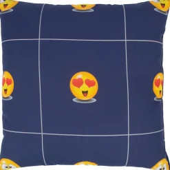 Koristetyyny Home4You LONETA 45x45 cm, hymiökuosi, sininen