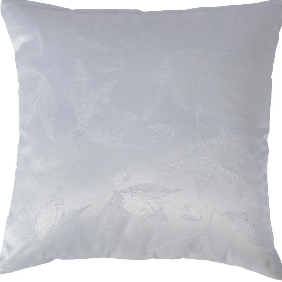 Koristetyyny Home4You PARTY 45x45 cm, valkoinen lehtikuosi, harmaa
