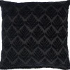 Koristetyyny Home4You TEDDY 45x45 cm, musta kukka kuvio