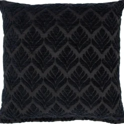 Koristetyyny Home4You TEDDY 45x45 cm, musta kukka kuvio