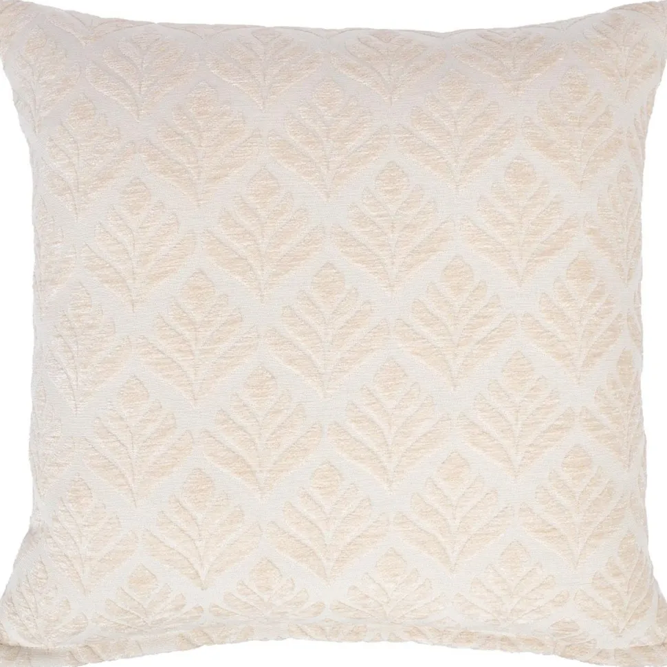Koristetyyny Home4You TEDDY 45x45 cm, valkoinen, kukkakuosi kuvio, beige