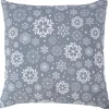 Koristetyyny Home4You WINTER FLOWERS 45x45 cm, lumihiutaleet, harmaa