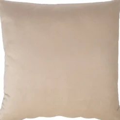 Koristetyyny sametti Home4You NEW 50x50 cm, vetoketjulla, vaaleanbeige
