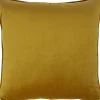 Koristetyyny sametti Home4You 45x45 cm, sinapinkeltainen