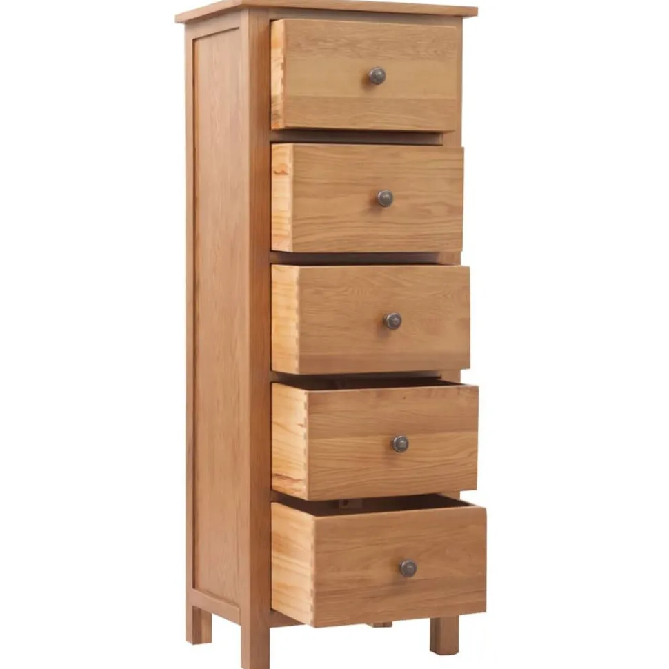 Korkea lipasto vetolaatikoilla 45x32x110 cm täystammi (29924)