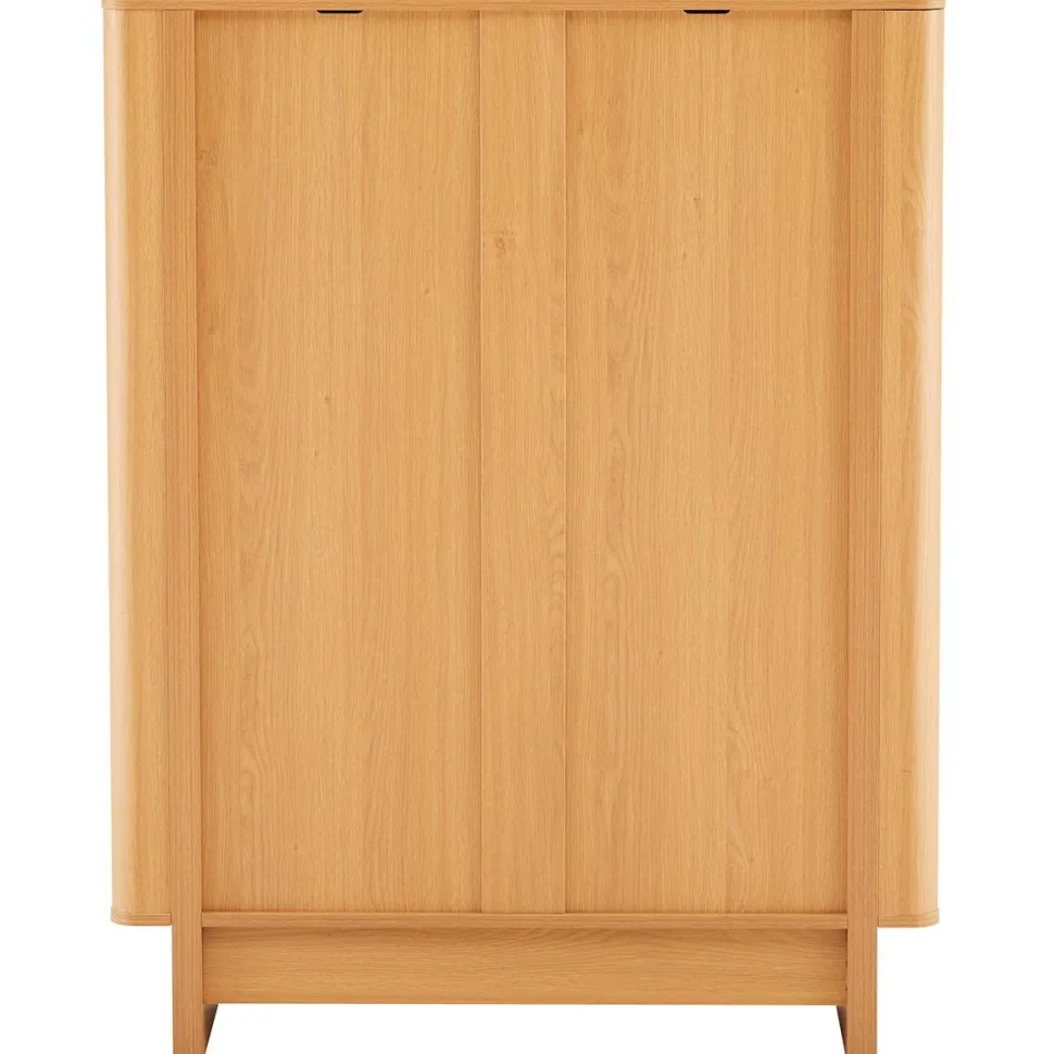Korkea senkki Home4You MORBEN 100x42xK130 cm, tammikoristeinen melamiini, beige