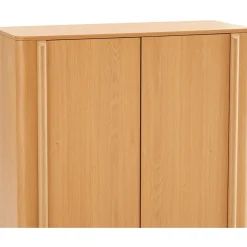 Korkea senkki Home4You MORBEN 100x42xK130 cm, tammikoristeinen melamiini, beige