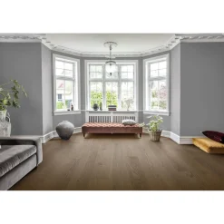 Kovetettu puulattia Bjelin Tammi Hagstad 3.0 Shadow Brown, harjattu, mattalakattu, eri kokoja