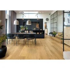 Kovetettu puulattia Bjelin Tammi Eket 3.0 Natural, harjattu, mattalakattu, eri kokoja