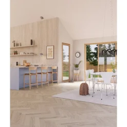 Kovetettu kalanruotolattia Bjelin Woodura Boden 3.0 Classic Oak Select Powder White, 68x340mm