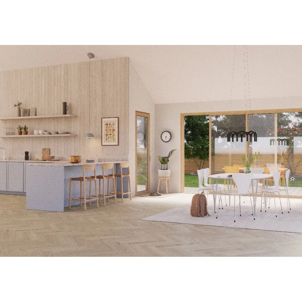 Kovetettu kalanruotolattia Bjelin Woodura Boden 3.0 Classic Oak Select Powder White, 68x340mm