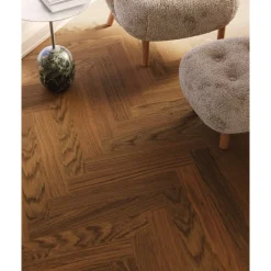 Kovetettu kalanruotolattia Bjelin Woodura Sandviken 3.0 Classic Oak Select Terra Brown, 91x546mm
