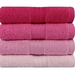 Käsipyyhe Linento 50x90 cm pinkit 4 kpl