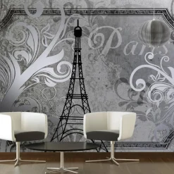 Kuvatapetti Artgeist Vintage Paris - silver eri kokoja