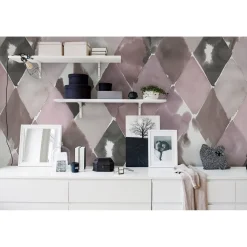 Kuvatapetti Rebel Walls Big Harlequin Plum non-woven mittatilaus