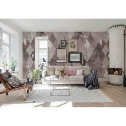 Kuvatapetti Rebel Walls Big Harlequin Plum non-woven mittatilaus