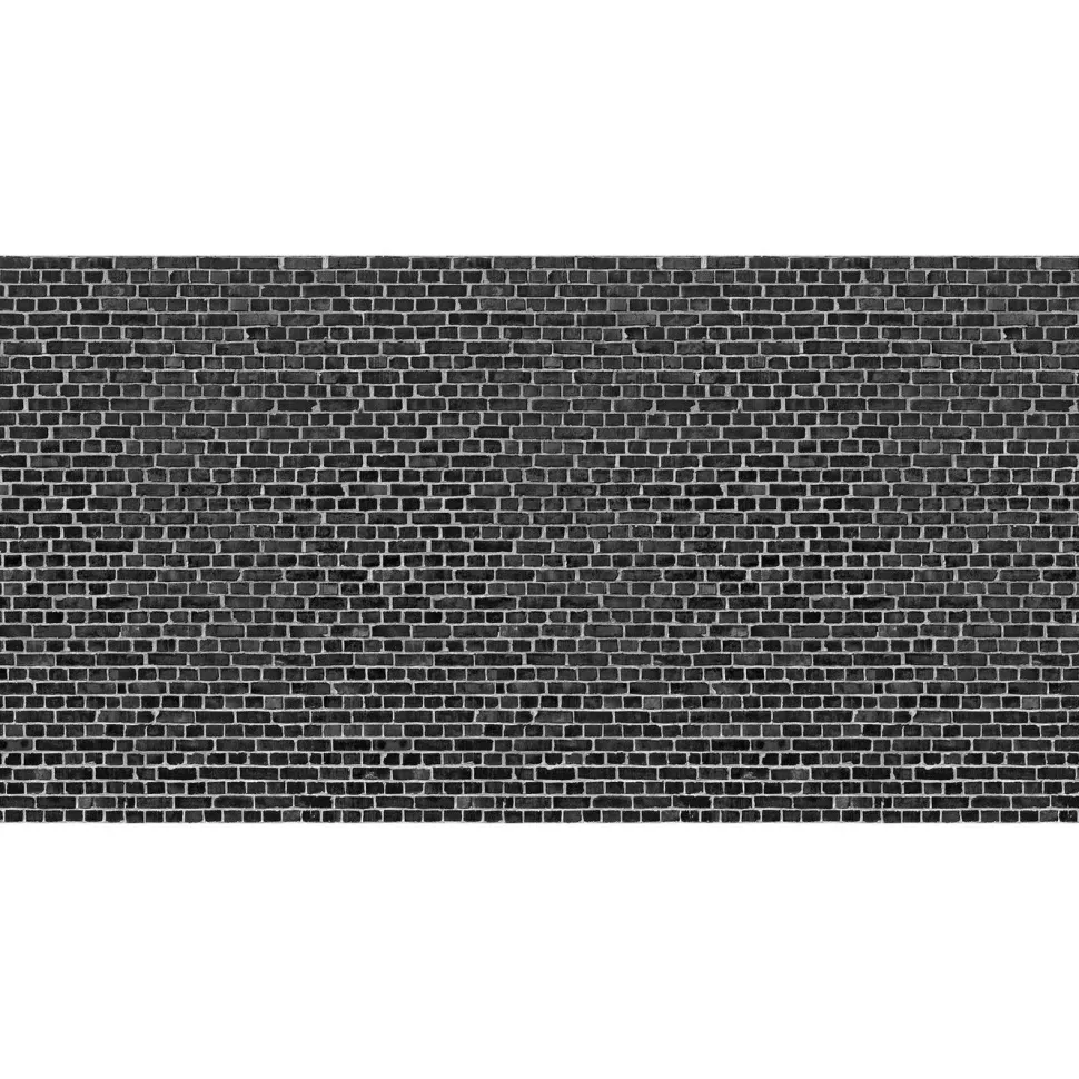 Kuvatapetti Rebel Walls Brick Wall Black, tiiliseinä, non-woven, mittatilaus