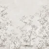 Kuvatapetti Rebel Walls Floral Chinoiserie harmaa, mittatilaus, non-woven