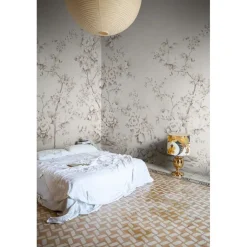 Kuvatapetti Rebel Walls Floral Chinoiserie harmaa, mittatilaus, non-woven